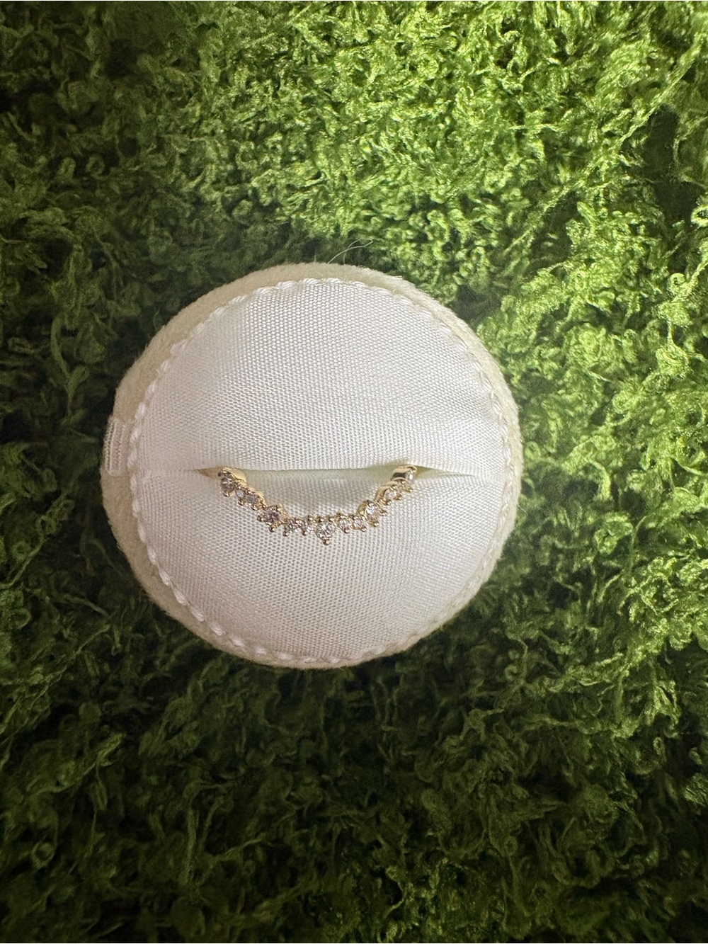 Melanie Casey Crescendo Natural Diamond Band 14K Yellow Gold Size 5